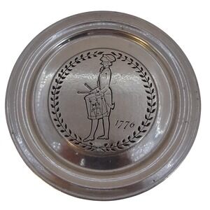 Vintage Wilton Pewter Plate 1776 Colonial‎ Drummer Boy Decorative Collectible